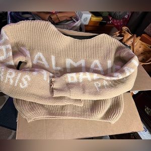 Authentic Balmain Long Sleeve Slouchy Sweater